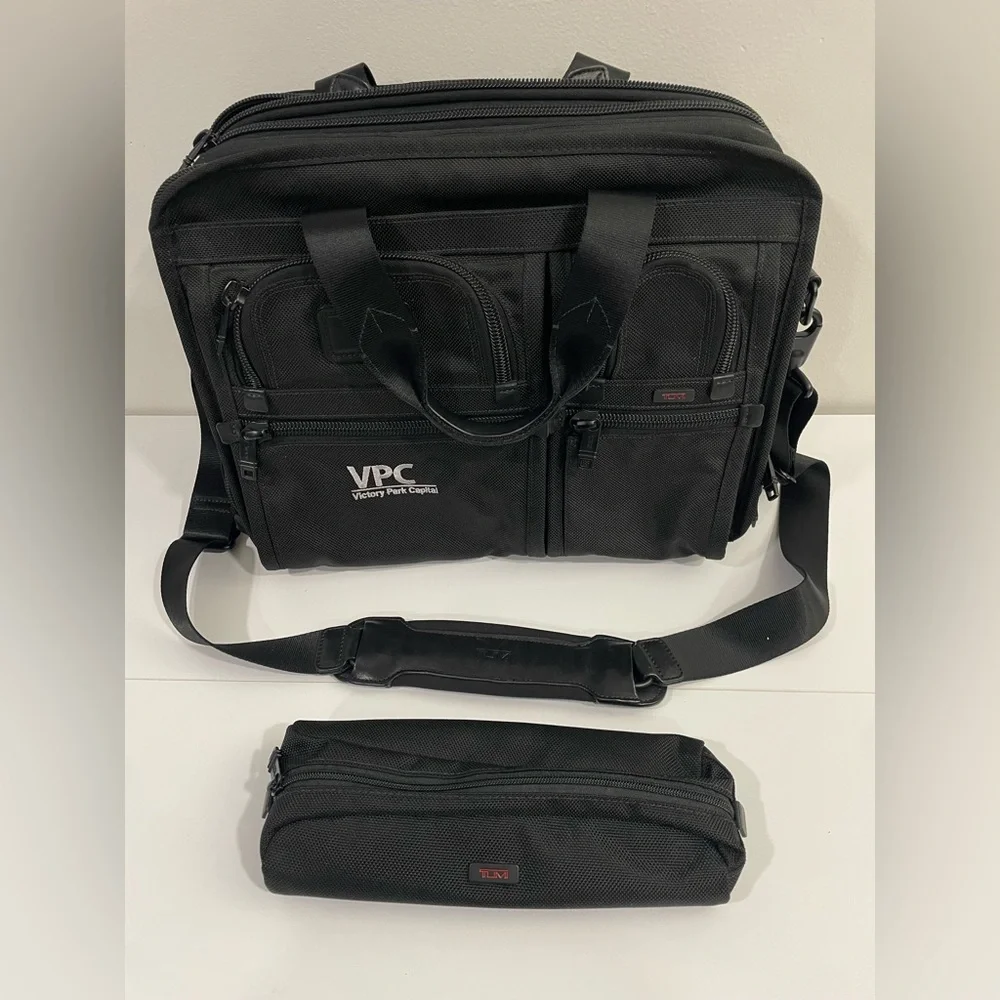 Tumi Alpha T-Pass 26145DH Travel Bag‎ expandable Laptop Brief Luggage Black